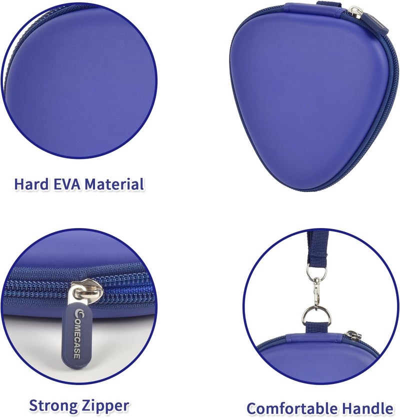 Comecase Guitar Picks Holder Case for Acoustic Electric Guitar Holds Over 39 Packs, Variety Pack Bass Picks Storage Pouch Organizer, Guitar Plectrums Bag with Mesh Pocket for Other Accessories - Blue - Image 4